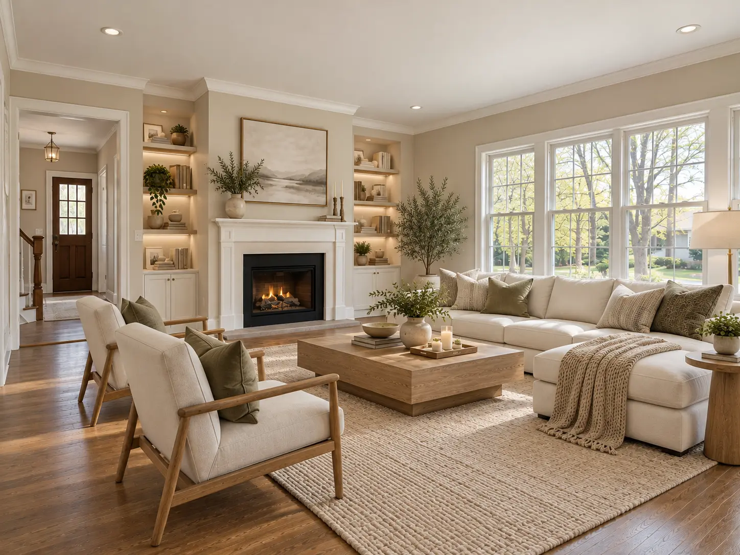 Calm contemporary living room retreat
